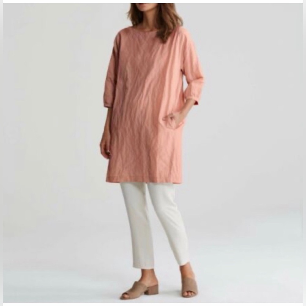 Eileen Fisher Blush Tunic Top size L